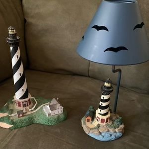 Lighthouse Bundle- 1 Collectible & 1 Decorative Tea Light Lamp
